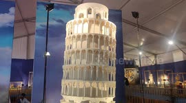 Leaning tower of cake! Incredible sweet creations go on show in southern India