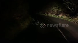 UK weather Chase intercepts Storm Bella in Cornwall bringing dangerous winds