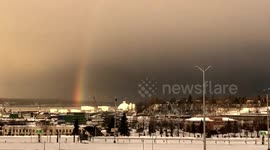 Time-lapse of the amazing view of the storm and rainbow from the studio this afternoon! https://t.co/Y1lzv4z9ja