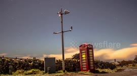 Snow billowing over Dartmoor, UK captured in cool clip