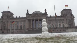 Snow blankets Berlin for first time this winter