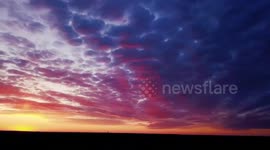US: Stunning Blue And Orange Gradient Sunset In Missouri