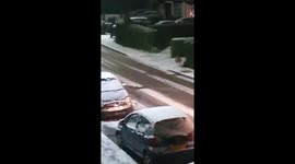 Woman captures a wallaby going for a late night hop