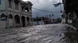 Flash flood submerges homes in the Philippines on New Year’s Day