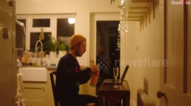 Champagne Opening Prank On Happy New Year