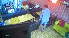 Brave female restaurant owner wrestles with ‘thief who stole her handbag’