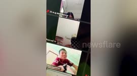 Student caught having a shower during online Zoom lesson