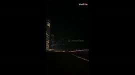 Drone show on JBR beach, Dubai