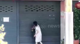 Disgruntled ex-employee wipes her dirty underpants on shopfront