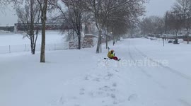 Storm Filomena in Madrid on 9th January, 2021.