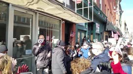Bayridge Democrats gather outside Republican Congresswoman Nicole Malliotakis Brooklyn office demanding she invokes the 25th amendment on president trump 2