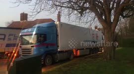 Truckers clog up village after given wrong postcode for new Brexit lorry park