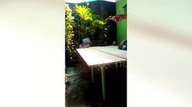 Father Accidentally Saws Garden Table In Amusing DIY Fail