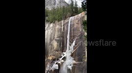 Incredible Before And After Footage Captures The Spectacle Of Frozen Vernal Falls