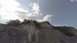 Worlds Fastest Drone Following The Wingsuit Base Jumper in France