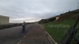 A Timelapse of The People Traffic Down Madeira Drive On Brighton Seafront