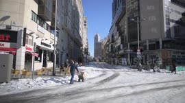 Madrid reactivated after heavy snowfall of Filomena in Madrid 12nd January, 2021.