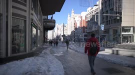 Madrid reactivated after heavy snowfall of Filomena in Madrid 12nd January, 2021.