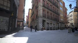 Madrid reactivated after heavy snowfall of Filomena in Madrid 12nd January, 2021.