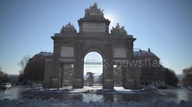 Madrid reactivated after heavy snowfall of Filomena in Madrid 12nd January, 2021.