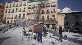 Madrid reactivated after heavy snowfall of Filomena in Madrid 12nd January, 2021.