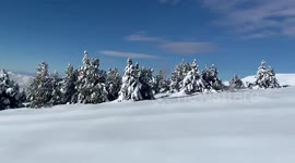 Beautiful snow-covered mountain in southern Spain