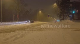 Watch as record breaking snowfall hits the streets of Helsinki