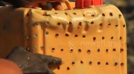 Rural farmers In Northern Ghana improvised irrigation system to grow vegetables