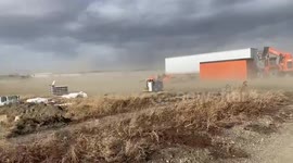 Dust storm in Billings Montana on 01/13/2021