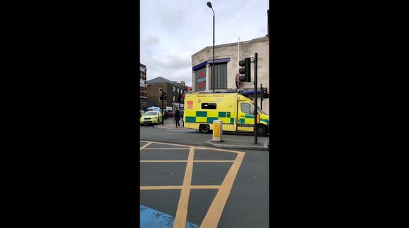 Emergency services descend on Tooting Bec tube station in London