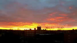 US: Vibrant Orange Sunrise Over Washington, D.C.