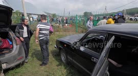 Hundreds of protesters march to defend the mountain Kushtau, Republic of Bashkortostan