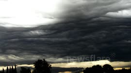 Amazing cumulonimbus underbelly waves and swirls timelapse V03166