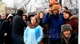 plymouth EDL protest showing both sides