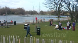 People having BBQs in the park