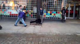 Manchester Solo  on the move....................... Guitar man!!