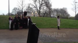 Wreath Laying at ANZAC service hyde park