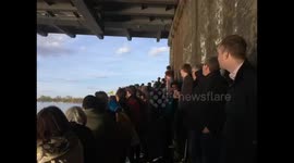 People in trouble at the boat race