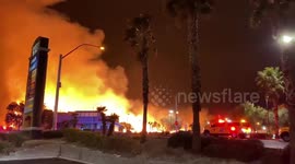3-alarm fire near Fort Apache Road and Tropicana Avenue in Las Vegas
