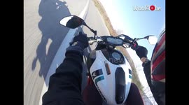 Almost fatal motorcycle accident