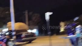 Hungry elephant strolls over to Korean BBQ after smelling grilled pork