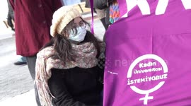 Presidency includes women-only universities in 2021 program, women are protesting against this in Istanbul, Turkey