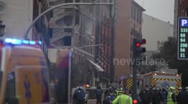 At least three dead after a large explosion in a building on Toledo Street in Madrid while checking a boiler in Madrid 20th January, 2021.