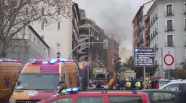 At least three dead after a large explosion in a building on Toledo Street in Madrid while checking a boiler in Madrid 20th January, 2021.