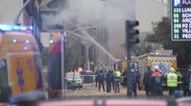 At least three dead after a large explosion in a building on Toledo Street in Madrid while checking a boiler in Madrid 20th January, 2021.