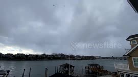 US: Time-Lapse Of Snow Squall In New Jersey