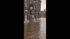 River Ouse in York rises to 4.4 metres after torrential rain from Storm Christoph