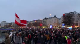 March in Vienna, Austria against coronavirus restrictions