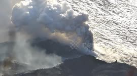 Stromboli lava flow in the Sciara del Fuoco