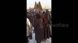 Rally in support of Alexei Navalny in Novosibirsk, Russian Federation